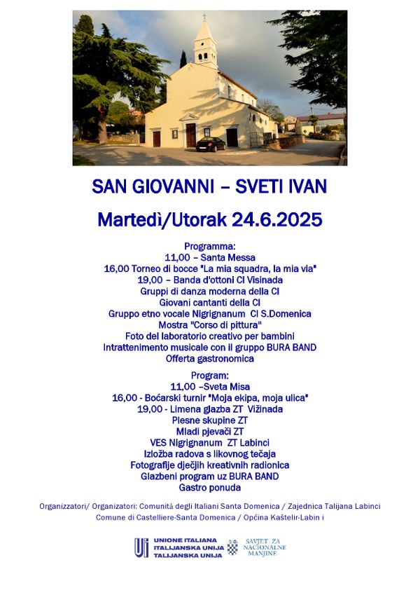 Svečano obilježavanje crkvenog blagdana Sv. Ivana zaštitnika naselja Labinci 24. lipnja 2025. godine